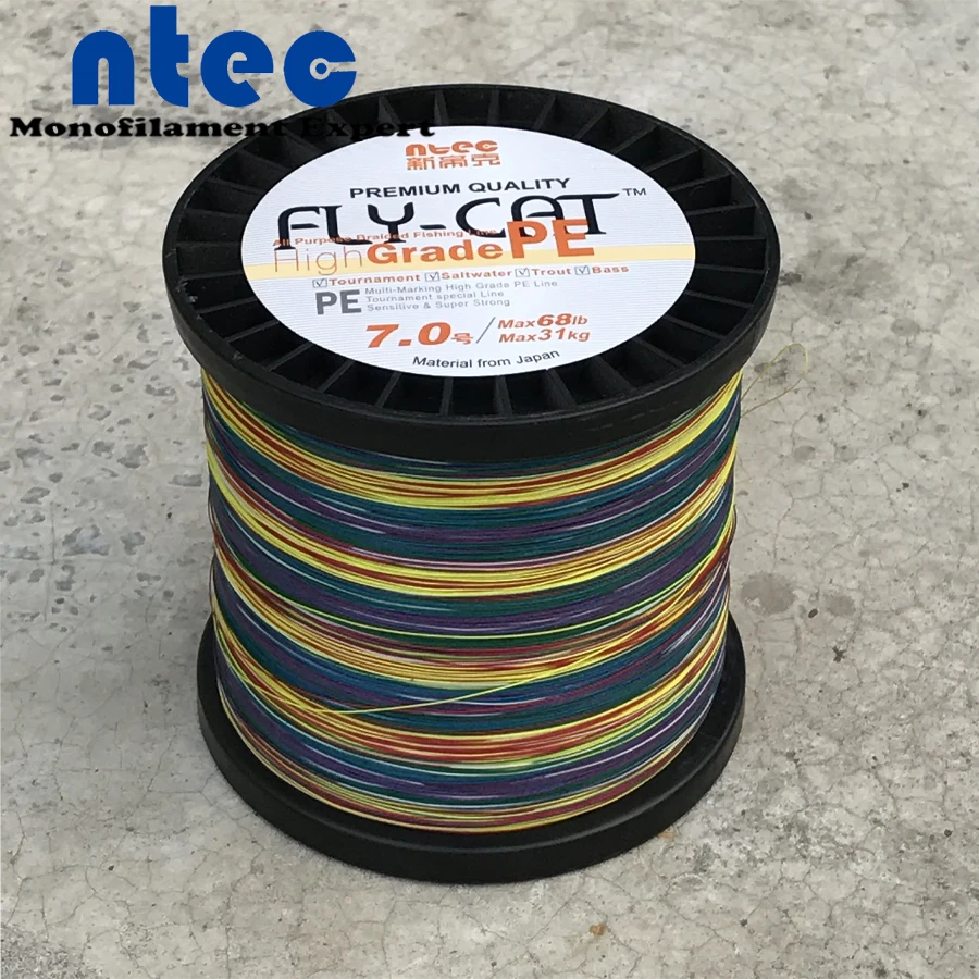 10LB 80LB 8 Strands Braided Fishing Line 1000m Multicolor Japanese