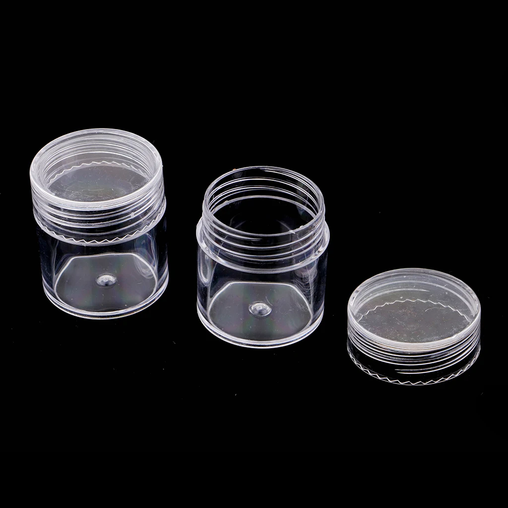 30 Slots Clear Jewelry Beads Container Makeup Cosmetic Organizer Storage Box