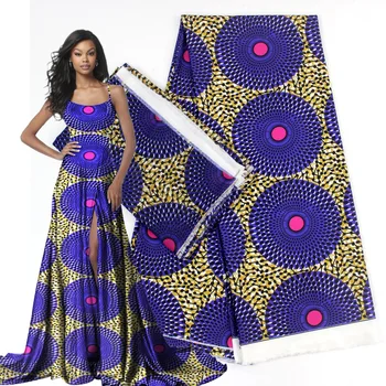 

(4+2 yards) Wonderful African metallic silk fabric High quality embroidered george silk fabric for silk dress S180521