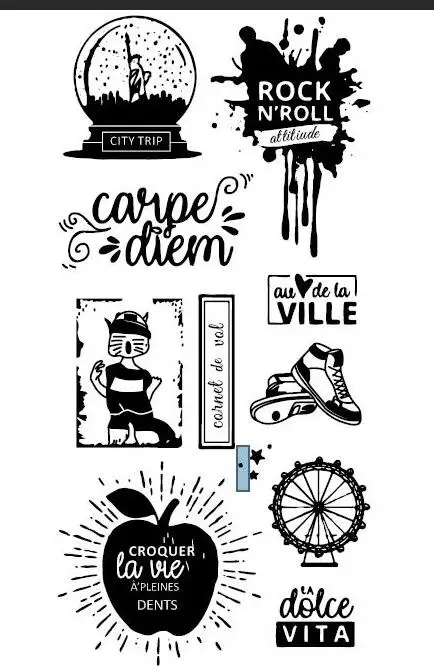 

French Transparent Clear Stamp for DIY scrapbooking/Card Making C383