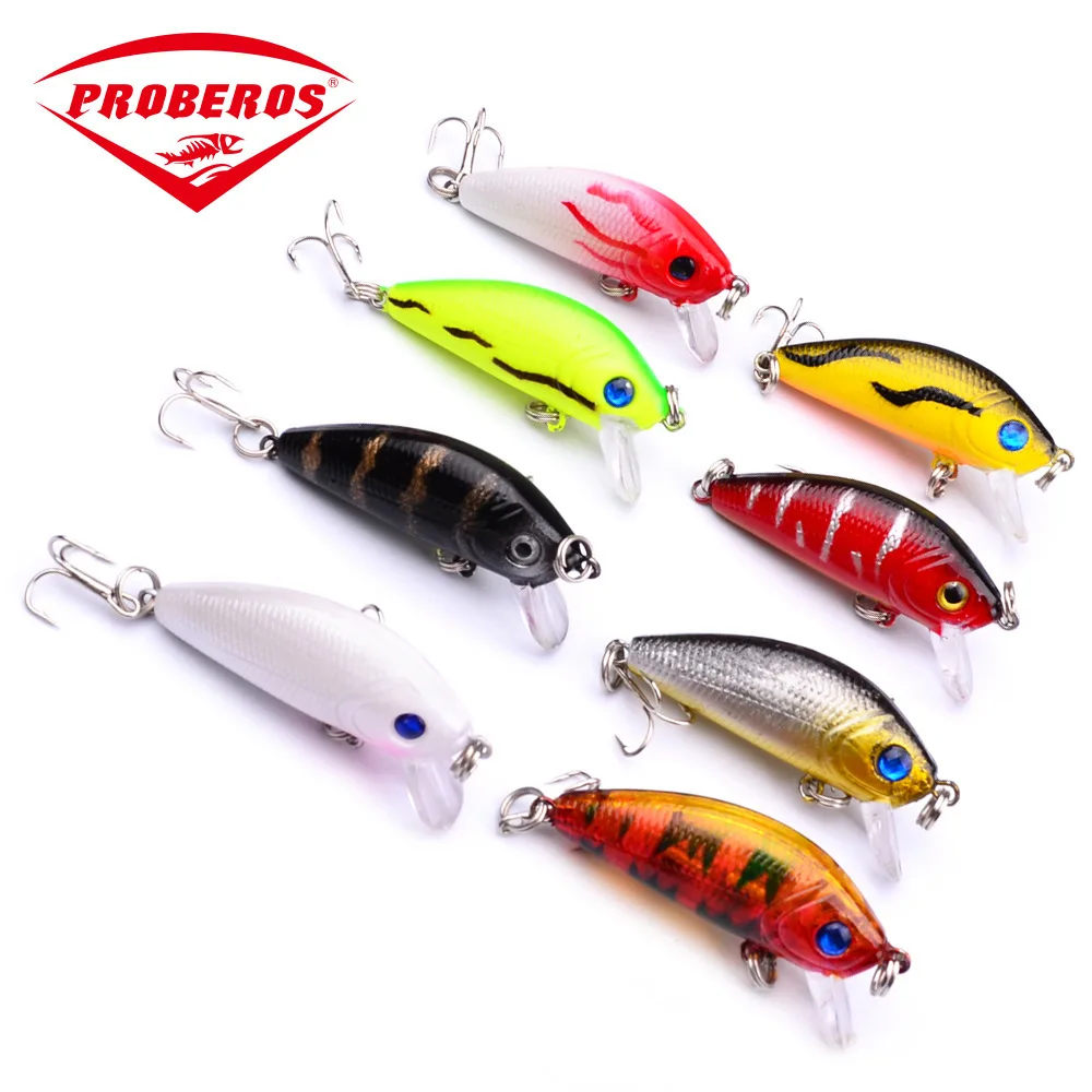 

Colorful Fishing Lure Plastic Hard Bait 50mm/13.6g Rattle Sound Reflective Minnow Bait Artificial Deep Dive Wobbler Lures