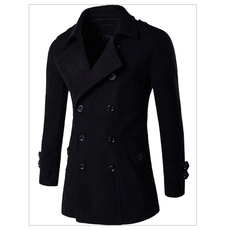 High Quality 2017 Top Sale Long Wool Coat Mens Wool & Blends Cool Winter Men Overcoats Slim Fit Winter Warm Wool Overcoats C105 High Quality 2017 Top Sale Long Wool Coat Mens Wool & Blends Cool Winter Men Overcoats Slim Fit Winter Warm Wool Overcoats C105