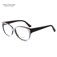 New Fashion Leisure Cat Eye Acetate Lady's Eyeglasses X001-C1
