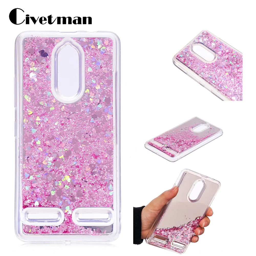 Cover Case For Lenovo K6 K 6 5.0&quot Cell Phone Coque Dynamic Liquid Quicksand Luxury Mirror Shine Glitter Vibe Protection Shell |