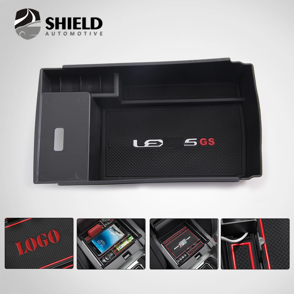 Fits Lexus ES CT GS IS NX RX Central Storage Box Armrest Center Console Case Cover Car Organizer