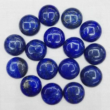 

Wholesale 20mm natural lapis lazuli stone beads round shape CAB Cabochon loose Beads 10pcs/Lot Free shipping