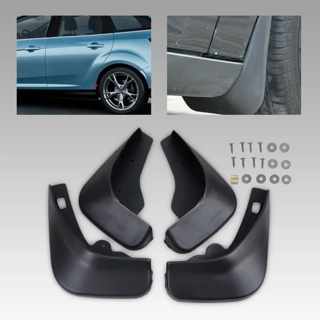 Dwcx 4x Car Auto Accessories Mud Flaps Splash Guards Mudguard For Dwcx 4x Car Auto Accessories Mud Flaps Splash Guards Mudguard For Ford Focus Hatchback Mk Ii 2005 2006 2007 2008 2009 2010 Black