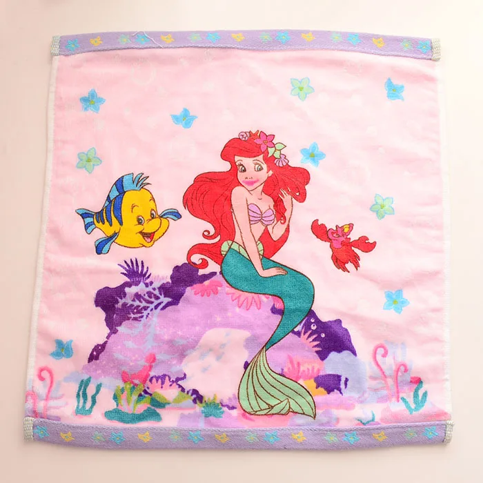 the little mermaid ariel flounder fish cotton jacquard scarves princess