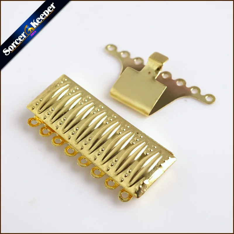 

16x31 mm Gold Plated Metal Copper Toggle Clasp Rectangle Box Vintage Rectangular Flower Clasps for Diy Fit Charms Jewelry Making