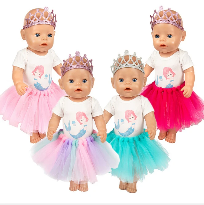 

Dress Set Doll Clothes Fit 17 inch 43cm Doll Clothes Born Baby Doll Clothes Suit For Baby Birthday Festival Gift