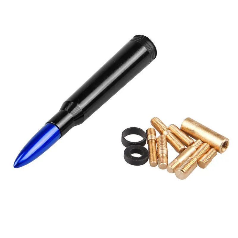 New car antena for Ford F150 raptors 50 cal callber Bullet Ammo Aluminum Short Antenna Black kit (1)