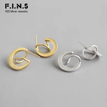 F.I.N.S, современные женские серьги,, уникальный дизайн, крученые геометрические серьги-гвоздики, 925, серебряные, золотые, корейские серьги, хорошее ювелирное изделие