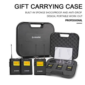 

G-MARK G3 Professional UHF Wireless Microphone Dual Lavalier Mic Receiver Transmit for Canon Nikon cameras sony Osmo Pocket