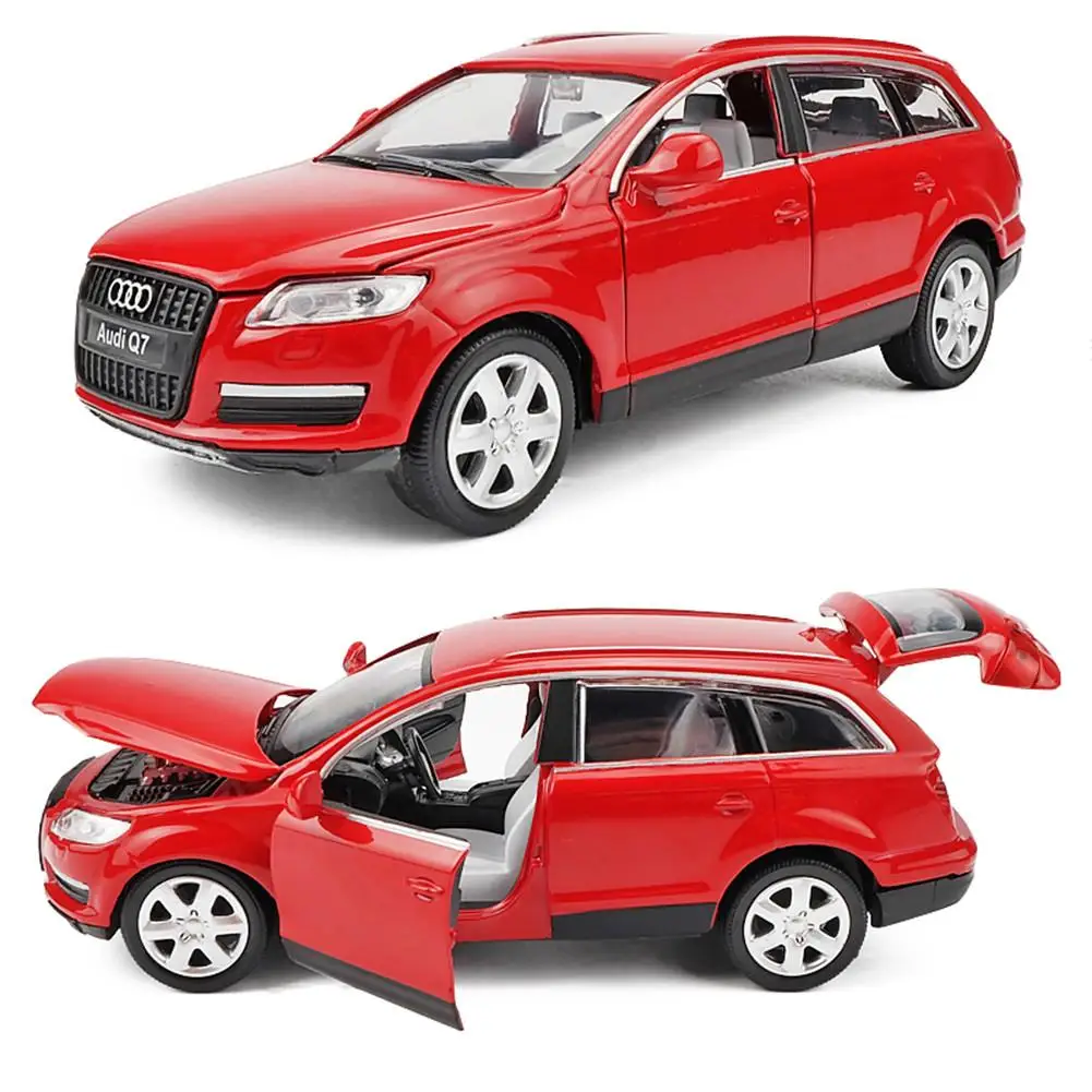 Мини Audi Q7 1:32 модель из сплава 3 цвета акустический игрушечный автомобиль подарок