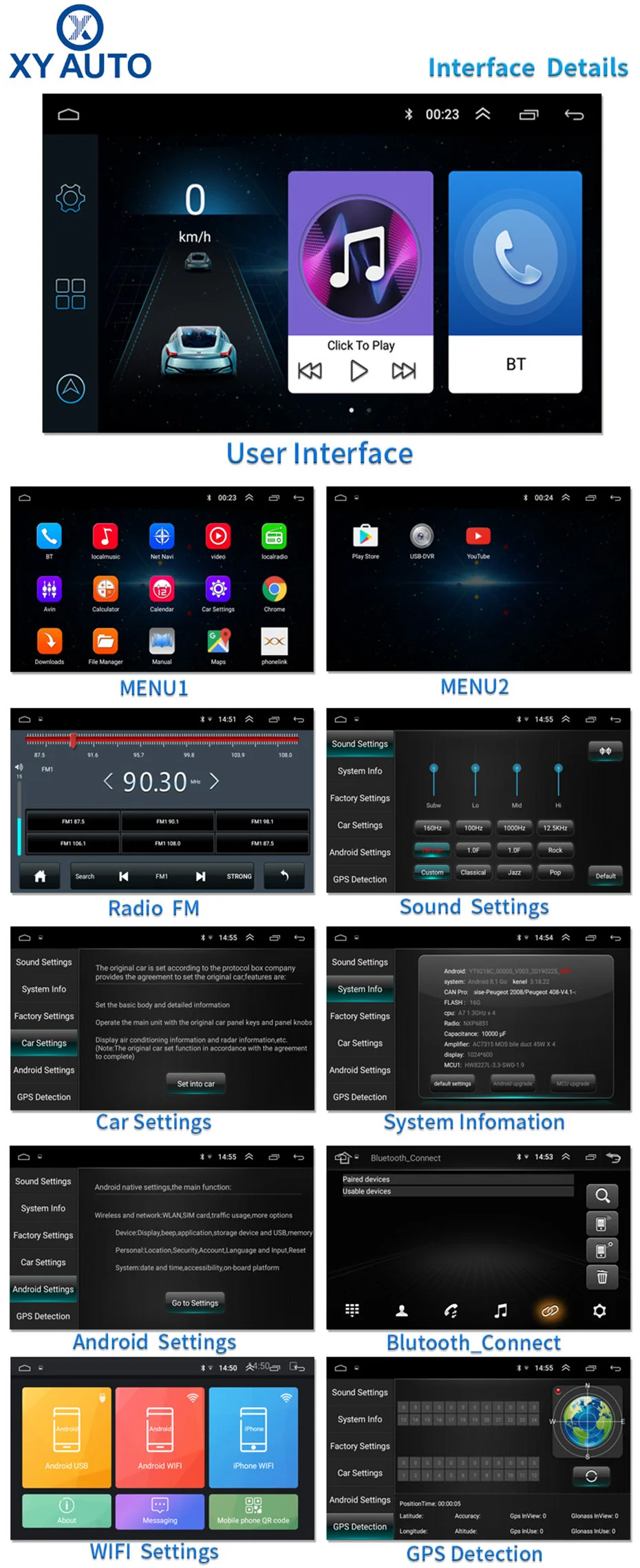 9 дюймов 2.5D ips Закаленное HD мультисенсорный экран Android8.1 NAVI для hyundai Santa Fe 2005-2012 с Bluetooth USB wifi SWC