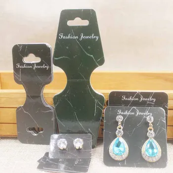 

100set/lot folded jewelry necklace /earring/bracelet/hair ornaments packing card marbel design jewelry package card