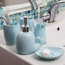 Креативный Европейский набор для мытья посуды, керамический набор для ванной из пяти предметов, чашка для полоскания рта, Набор принадлежностей для чашки, свадебный подарок LO86948