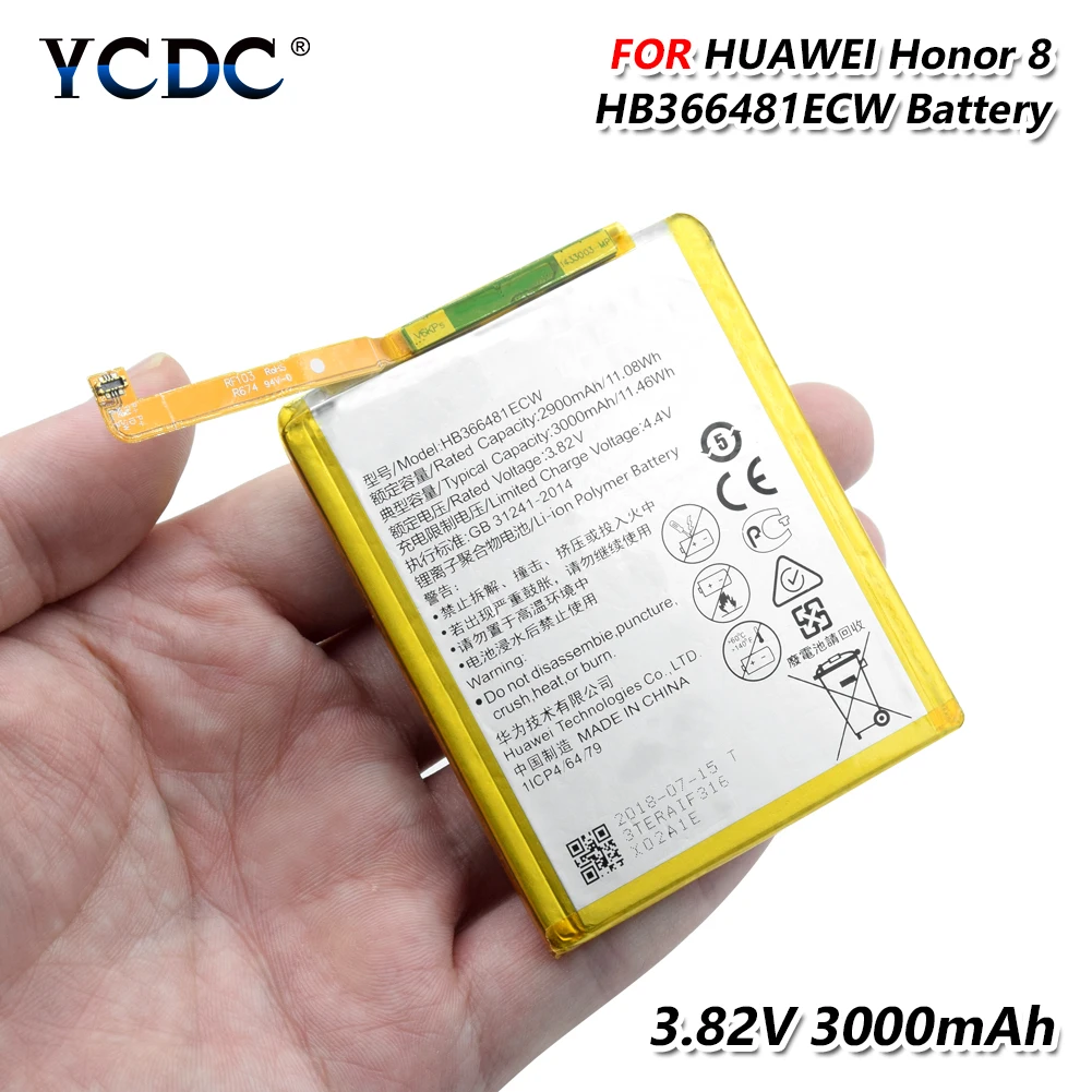 

HB366481ECW 3000mAh Li-ion Lithium Batteries 3.82V Cellphone Battery For Huawei Honor 8 P9 P9 Lite P10 Lite Honor 5C 7 Lite