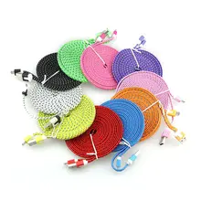 1 m 2 m 3M USB кабель плетеный провод, usb-кабель для samsung S6 S7 Xiaomi 4X LG планшетный ПК с системой андроида и мобильного телефона зарядки 200 шт