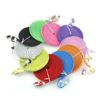 

1m 2m 3m Braided Wire USB Cable for Samsung S6 S7 Xiaomi 4X LG Tablet Android Mobile Phone Charging 200PCS