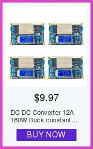 5А Регулируемый понижающий модуль питания 6 В-32 В до 0-32 в ЖК-дисплей NC