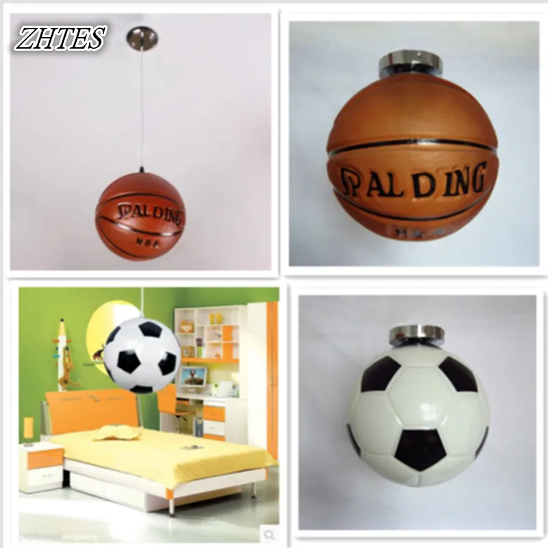 Modern Simple Basketball Soccer Pendant Light Creative Kids Room Lights