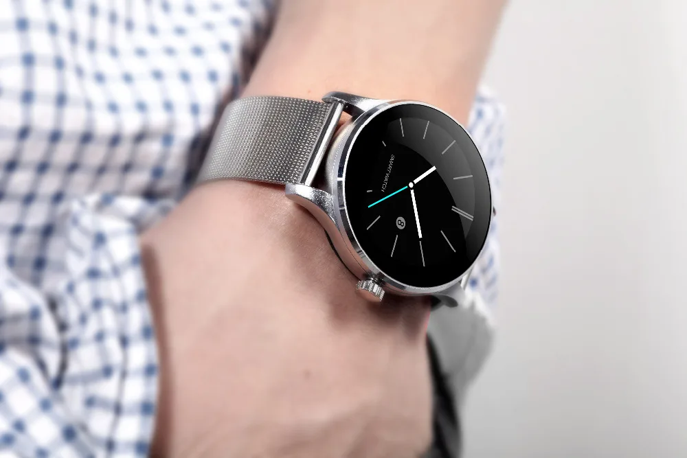 K88H Smart Watch 1.22 Inch IPS Round Screen Support Sport Heart Rate Monitor Bluetooth SmartWatch For IOS Android