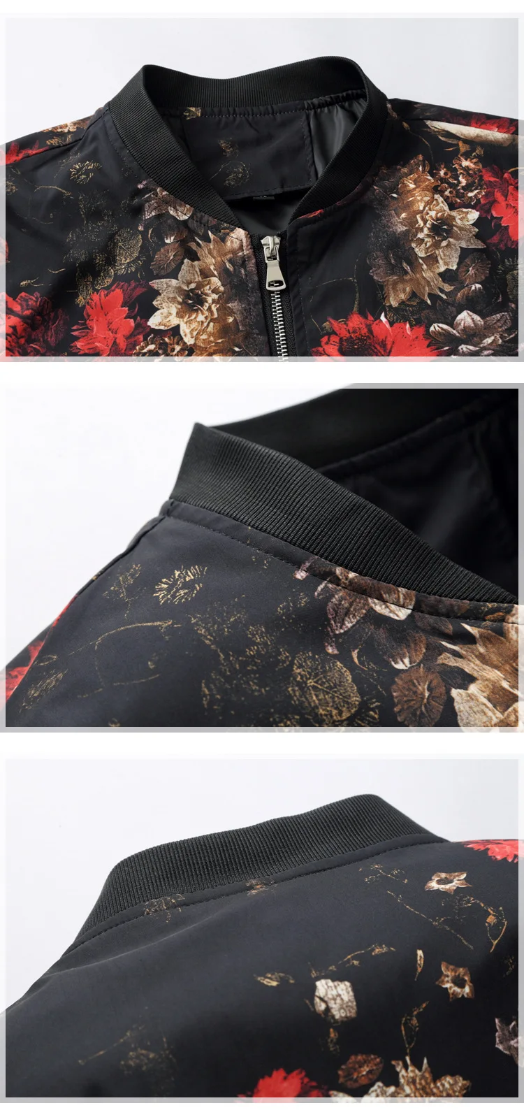 Весна и осень новая куртка пилота Мужская мода цветочный тонкий повседневный жакет с длинным рукавом мужская куртка большого размера с принтом M-6XL