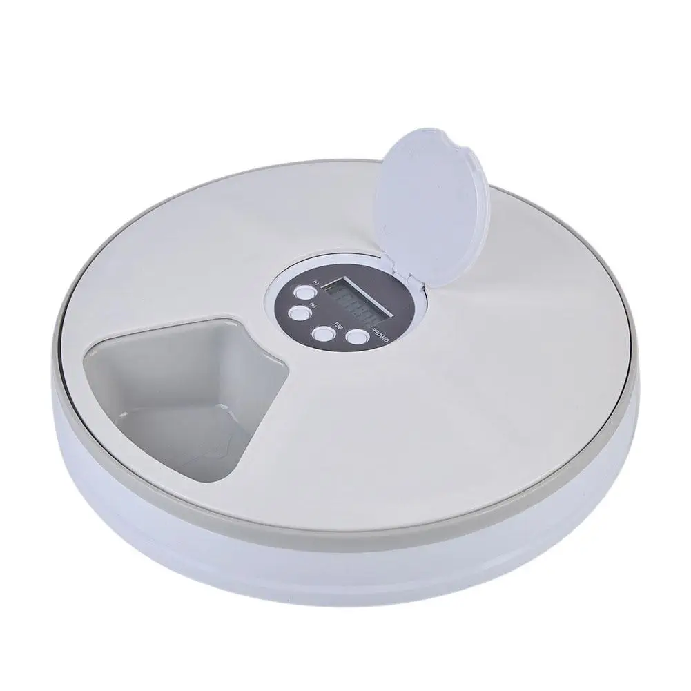 Automatic Timing Feeder 6-Grid Cat Dog Electric Food Dispenser Dish Dogs Cats Food Bowl with Music Alert Function Pet Supplies