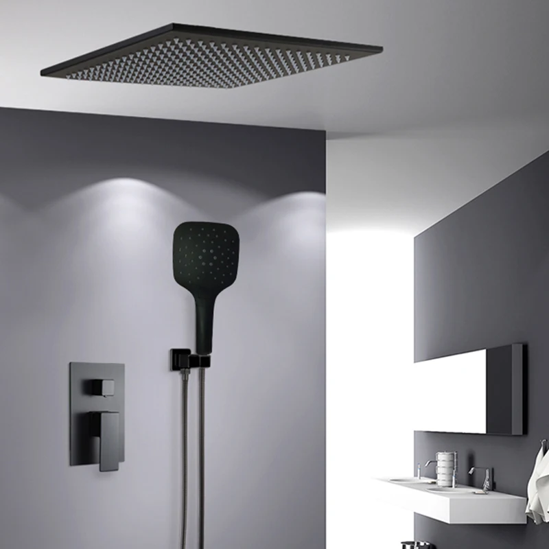 Bakala Shower Faucets Black Wall Mounted Rainfall Bathroom Bakala Shower Faucets Black Wall