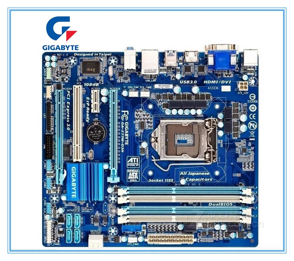 Gigabyte original motherboard GA-Z77M-D3H LGA 1155 DDR3 Z77M-D3H boards 32GB Micro ATX Z77 Desktop Motherboard Free shipping gigabyte ga h61m s1 micro atx lga 1155 ddr3 motherboard blue silver