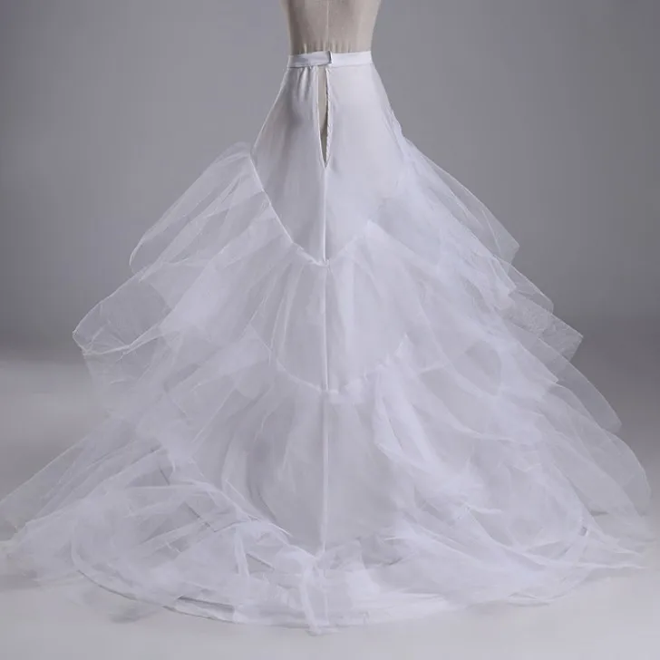 ТРАПЕЦИЕВИДНОЕ белое Тюлевое платье русалки с обручем, кринолиновая юбка для выпускного вечера, Нижняя юбка для свадебного платья, бальное платье для невесты, юбка