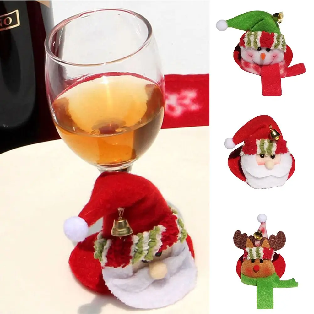 

1 pcs Christmas Decorations For Home Party Household Round Coasters Cute Coasters Santa Claus Snowman Deer Cup Mat