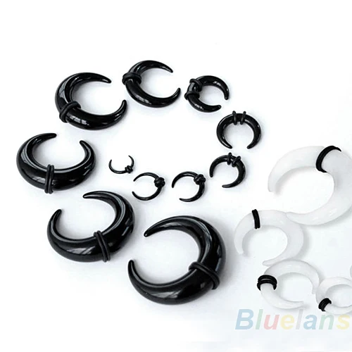 

Black color Mens Men Cool Fashion Acrylic Spiral Taper Flesh Ear Plug Buffalo Earrings Stud Sale 01UZ
