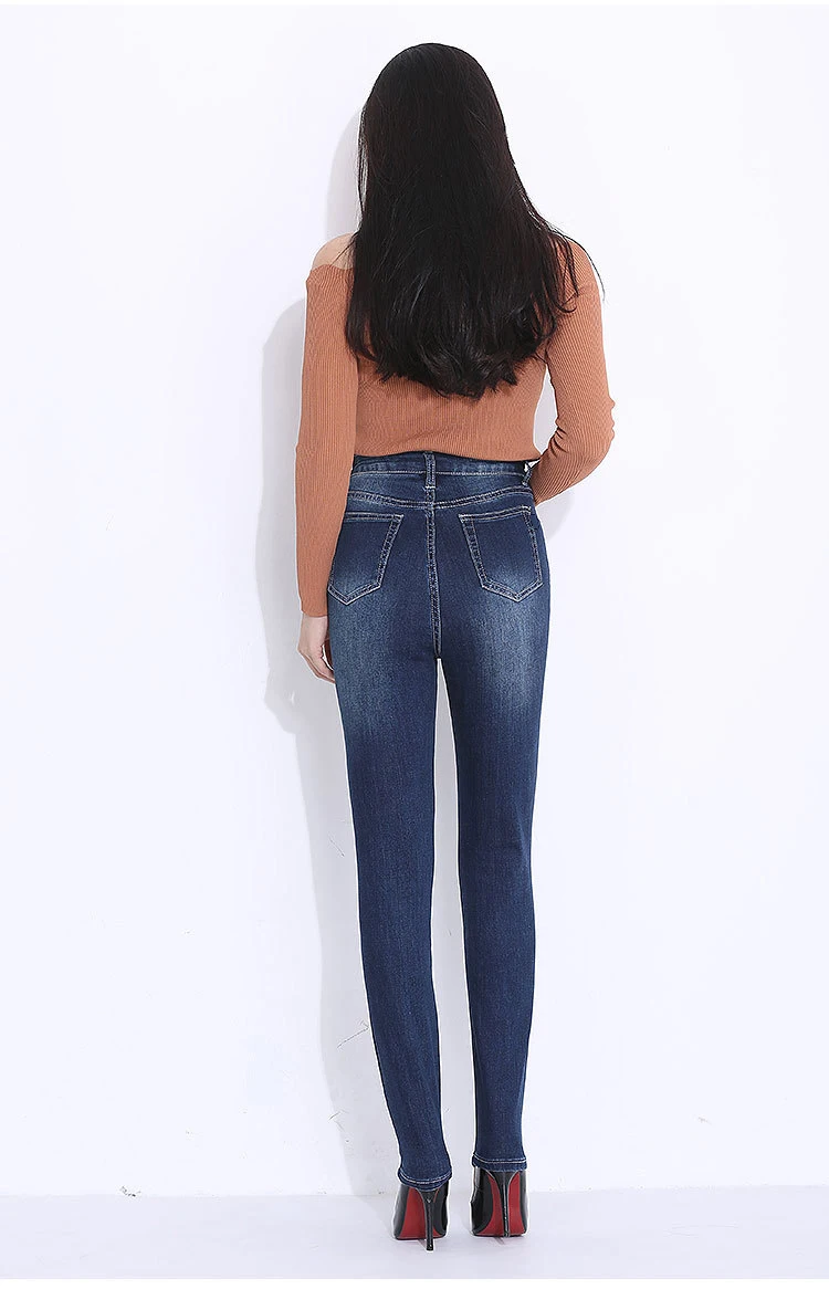 KSTUN/ г. Весенне-осенние модные женские Узкие повседневные джинсы с завышенной талией, облегающие, тянущиеся, длинные Узкие повседневные джинсы Femme, большие размеры