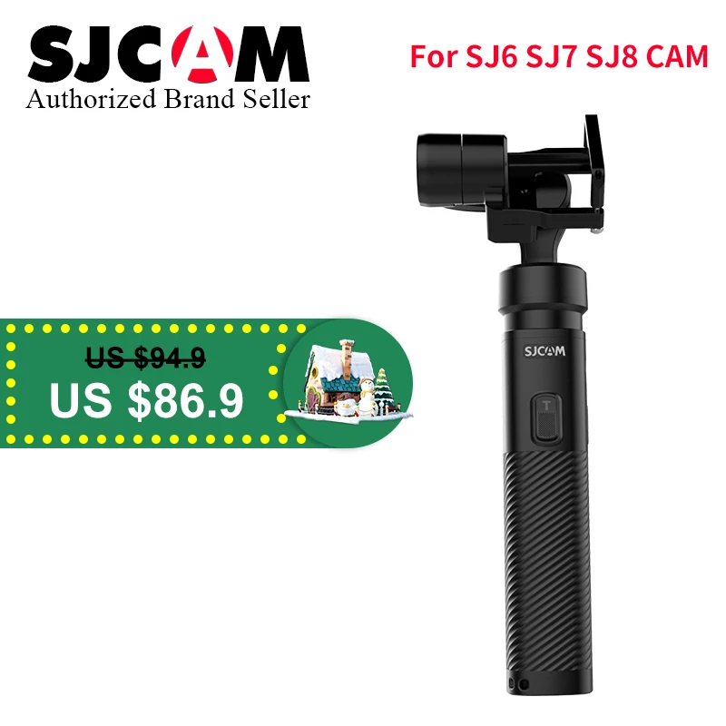 

Gift SJCAM Accessories SJCAM SJ8 Series SJ7 SJ6 Handheld 3-Axis Gimbal 2 Stabilizer bluetooth control for SJ8 pro yi 4k camera