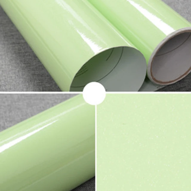 Новинка 40 см ширина самоклеющиеся обои шкаф мебель ремонт виниловые пленки покрытие на стенку кухонного шкафа наклейки домашний декор - Цвет: Light Green