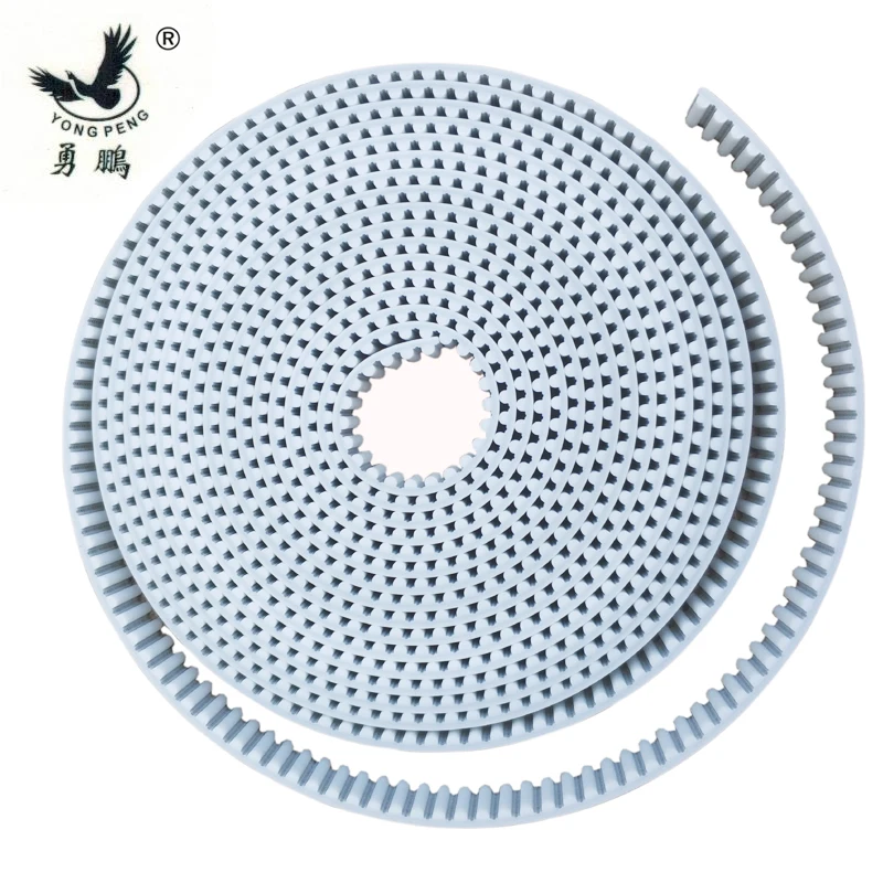 

HTD5M Timing Belt Width 15 20 30mm Color White PU Polyurethane With Steel Core HTD 5M Open Ended Pitch 5mm Pulley