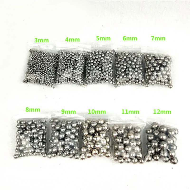 

30/ 100pcs 3mm 4mm 5mm 6mm 7mm 8mm 9mm 10mm 11mm pocket outdoor hunting slingshot pinball stainless steel pinball shooting