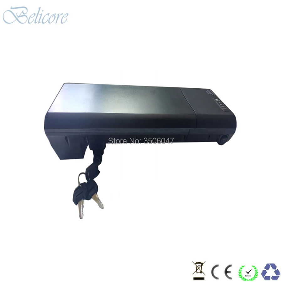 

EU US duty free tax free 36v rear rack battery li-ion 36v 10ah 10s4p black rear rack ebike battery