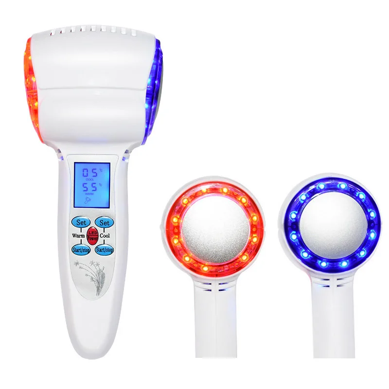 

NEW Cryotherapy Hot Cold Hammer Face Lifting LED Light Photon Facial Massager Fast Shrink Pore Spa Beauty Equipment
