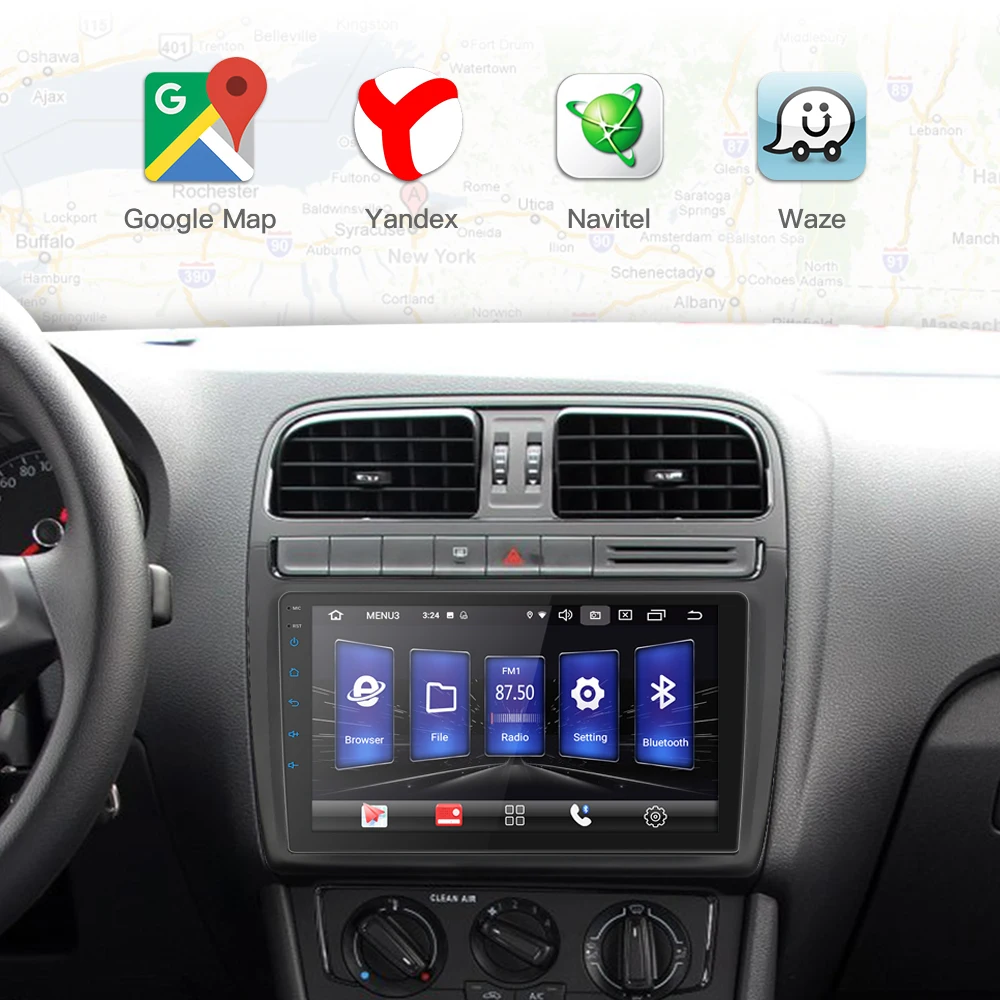 Clearance 2 din car Android 9.0 RAM 2G ROM 16G GPS Navigation Bluetooth For Nissan VW Toyota WiFi Multi-Media 9 10 inch car Radios Player 2