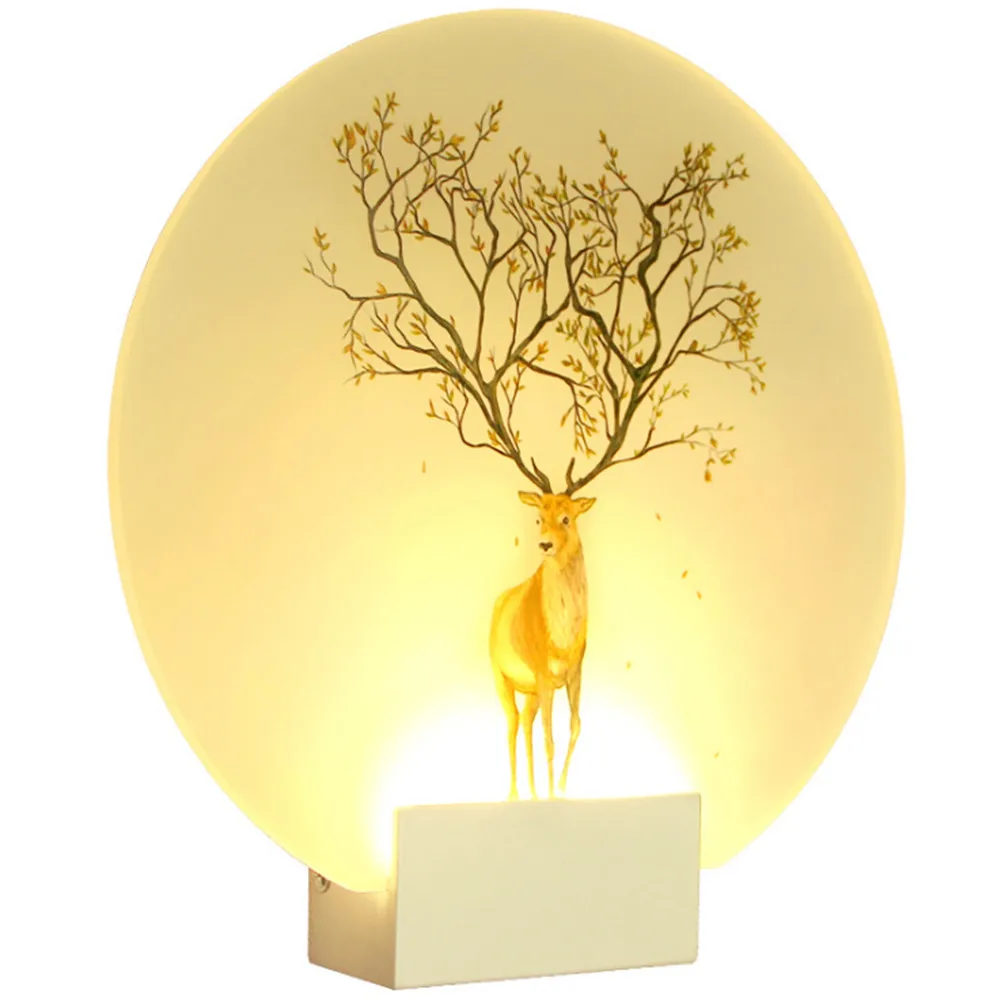 SuperNight European LED Wall Lamp Deer Mural lamp Modern Aisle Corridor Bedroom Bedside Night Light for Home Hotel Decoration (1)