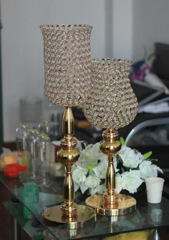 Crystal Bead With Metal Material And Yes Handmade Wedding Table