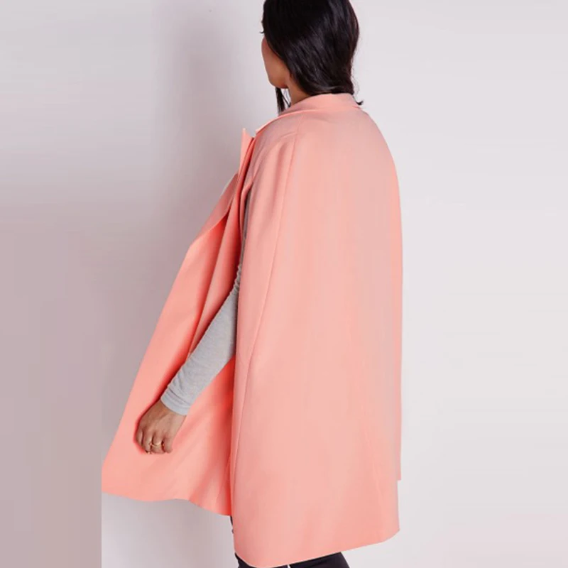 Kissmilk Plus Size 2017 Autumn Longline Blazer Solid Champagne Split Sleeve None Breasted Coat Loose  Blazer Large Size 3XL 6XL