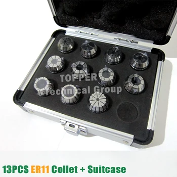 

13Pcs ER11 Collet chuck cnc Spindle ER11 Collet lathe tool holder Pinza ER11 Collet set from 1-7MM for CNC milling lather tool