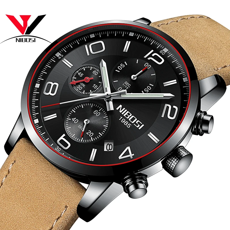 Кварцевые наручные часы NIBOSI модные Montres Hommes 2018 роскошные мужские