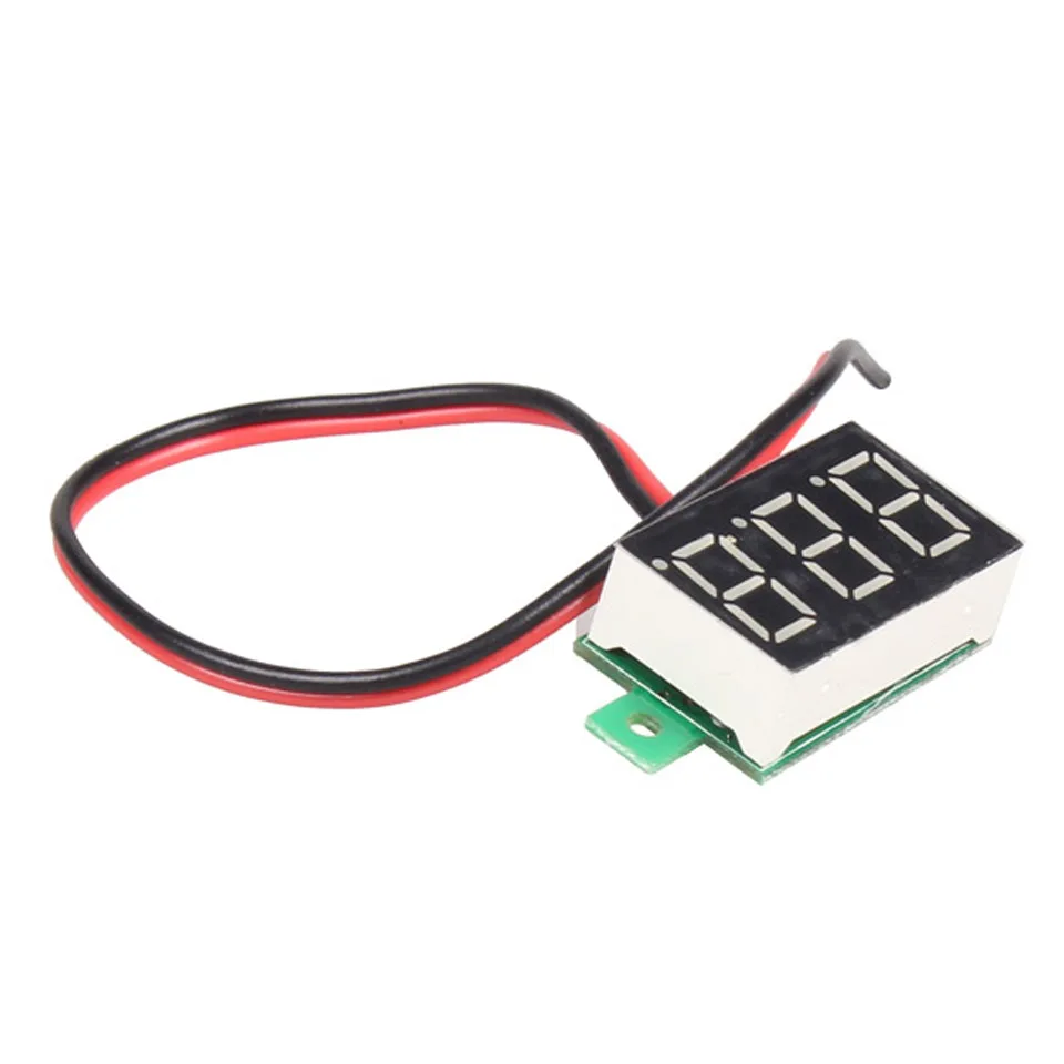 LED красный свет Автомобильный измеритель напряжения Мини DC 2 5 30 V Цифровая панель