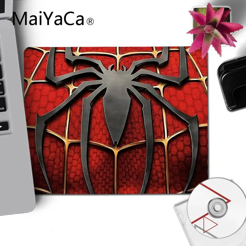 No Lock Edge25x29cm MaiYaCa Человек-паук крутой герой прочный резиновый коврик для мыши Размер для 18x22 см 25x29 см маленький коврик для мыши - Цвет: No Lock Edge25x29cm