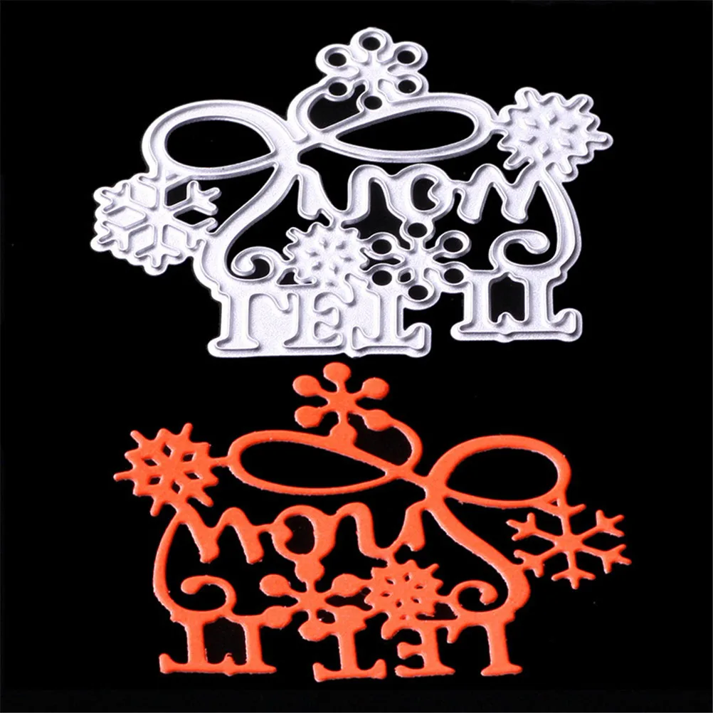 

New 2018 6.3*5.3cm LET IT SNOW Metal Dies Cutting For Scrapbooking Stamps Design DIY Gift Card Metal Cutting Dies